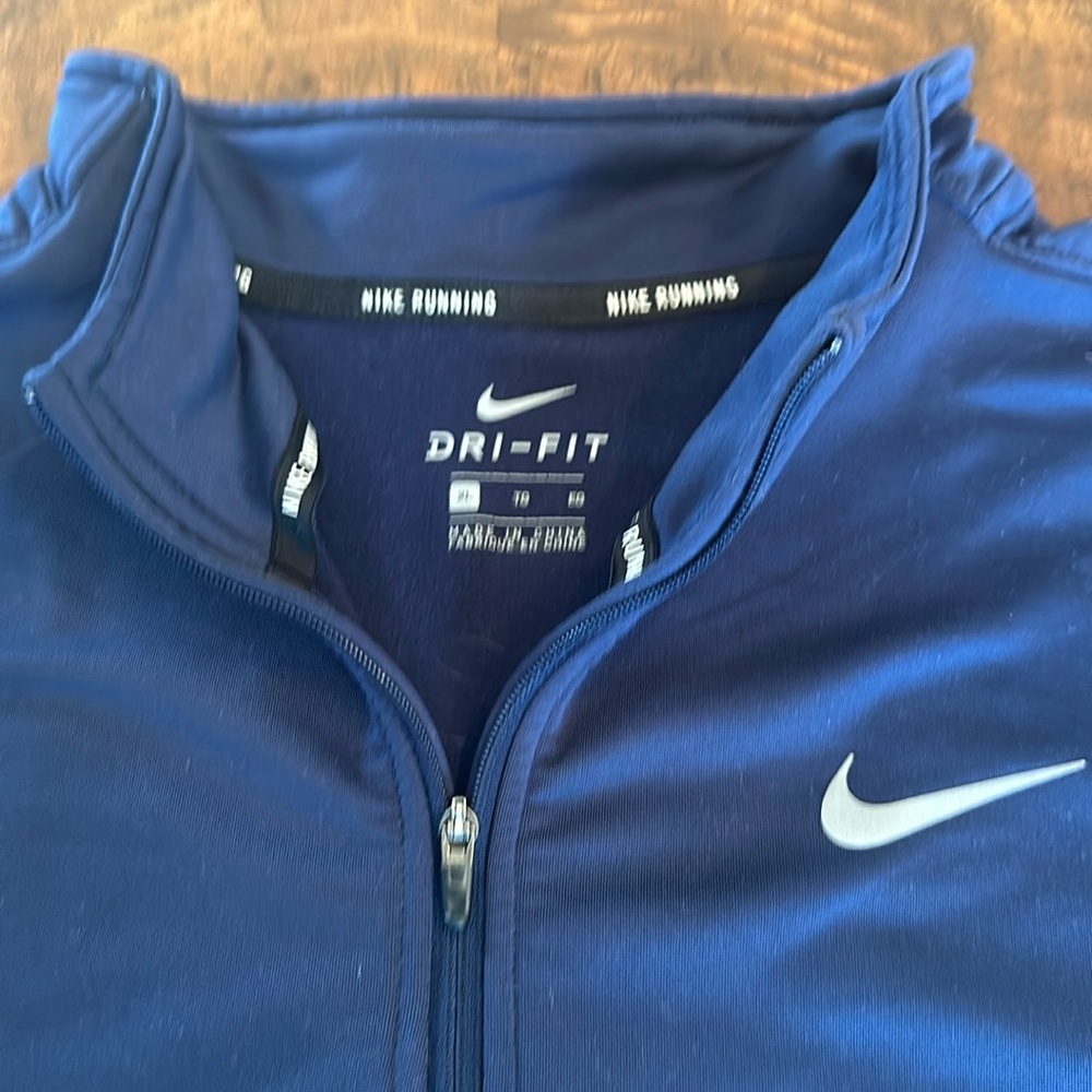 NIKE Running Navy Blue 1/4 zip XL
